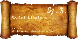 Szalai Nikolett névjegykártya