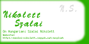 nikolett szalai business card